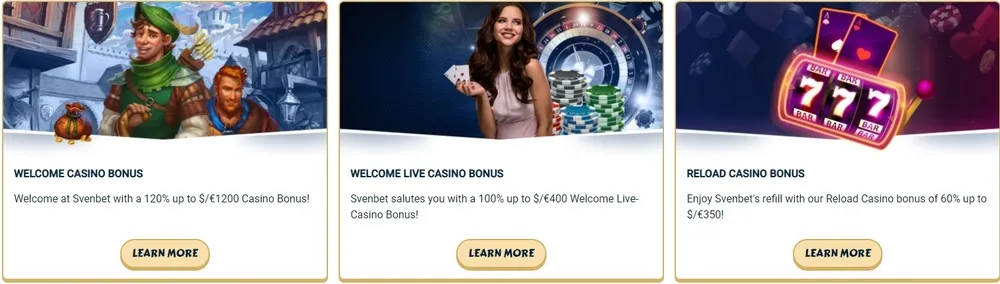 Svenbet Casino bonusar
